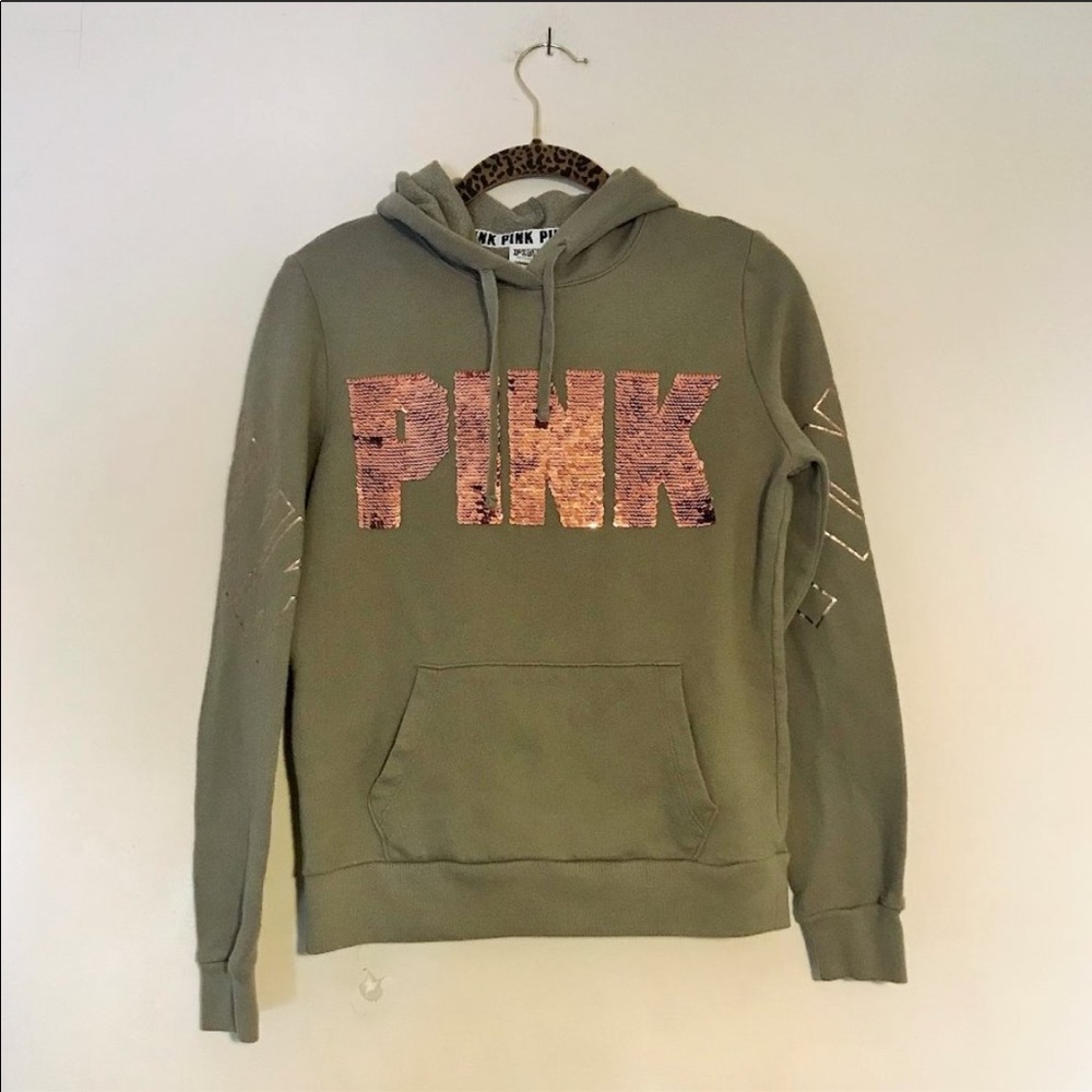 Vs pink olive green with rose gold bling